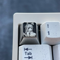1U Ti-alloy Artisan Keycaps Precision Pointillism for Mechanical Keyboard -Sakurajima Mai 2